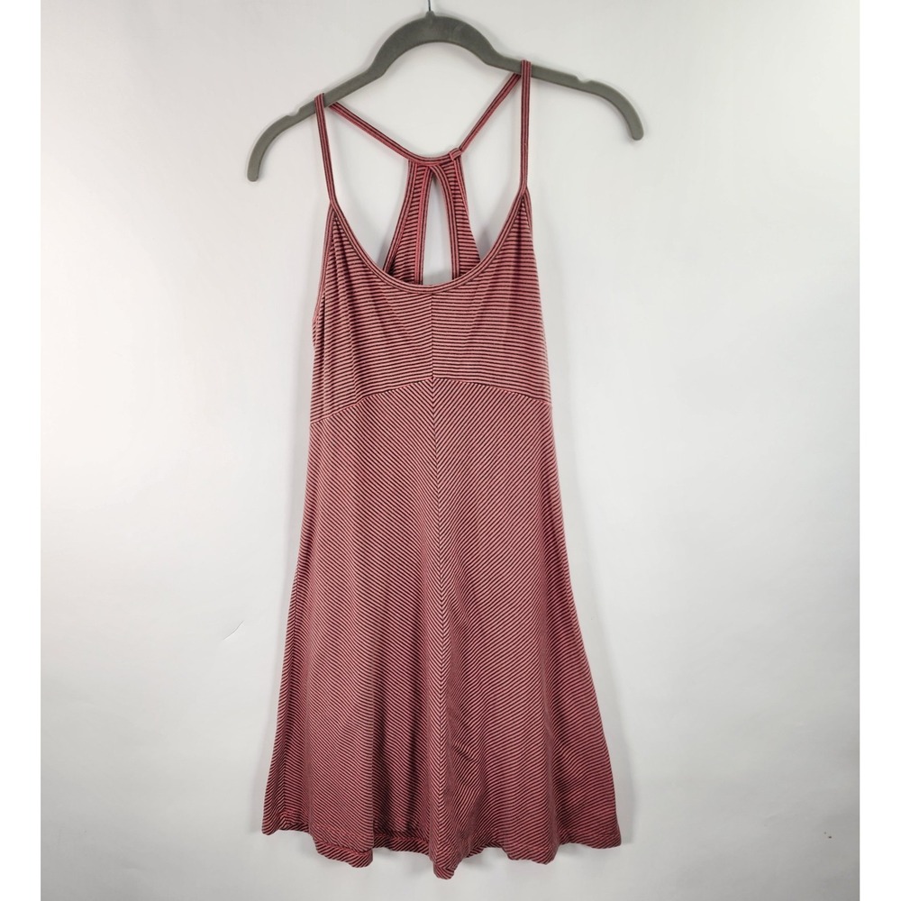 Patagonia Striped Racerback Dress Women's Athleisure Shelf Bra Red